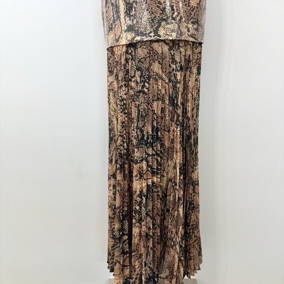 Rebecca Vallance Bellis Strapless Gown Sequin Animal Print Maxi Dress 8 (US4)NWT - Picture 7 of 14
